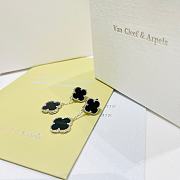 Fortok Van Cleef & Arpels Double Four-leaf Clover Black in Gold/Silver - 5