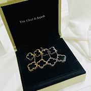 Fortok Van Cleef & Arpels Double Four-leaf Clover Black in Gold/Silver - 4