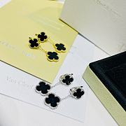 Fortok Van Cleef & Arpels Double Four-leaf Clover Black in Gold/Silver - 3