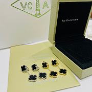 Fortok Van Cleef & Arpels Double Four-leaf Clover Black in Gold/Silver - 2