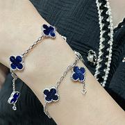 Fortok Van Cleef & Arpels Blue Five-flower Four-leaf Clover Bracelet - 3