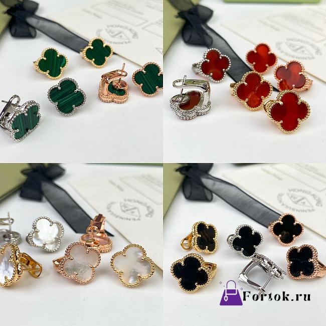 Fortok Van Cleef & Arpels Four-leaf Clover Earrings Multicolor - 1