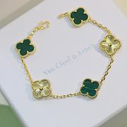 Fortok Van Cleef & Arpels Flower Four-Leaf Clover Green Five-Flower Bracelet - 1