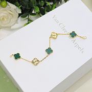 Fortok Van Cleef & Arpels Flower Four-Leaf Clover Green Five-Flower Bracelet - 6