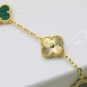 Fortok Van Cleef & Arpels Flower Four-Leaf Clover Green Five-Flower Bracelet - 3