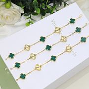 Fortok Van Cleef & Arpels Flower Four-Leaf Clover Green Five-Flower Bracelet - 2