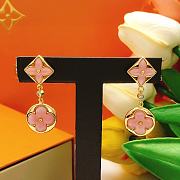 Fortok Louis Vuitton Pink Tassel Flower Earrings - 4