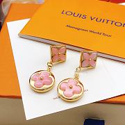 Fortok Louis Vuitton Pink Tassel Flower Earrings - 3