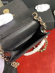 Fortok Chanel Phone & Airpods Case With Chain in Black 10x17.5x2cm - 6