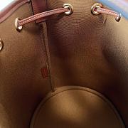 Fortok Celine Clara Bag In Triomphe Canvas And Calfskin Tan & White 20x24x20cm - 3