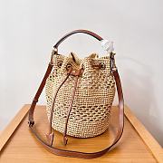 Fortok Celine Clara Classic Basket Bag in Vegetarian and Cow Leather Tan 23×25×20cm - 5