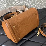 Fortok Valentino Garavani Alltime Small Handbag In Brown Grainy Calfskin 19x17x14cm - 2