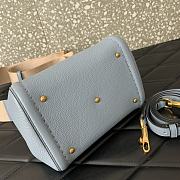 Fortok Valentino Garavani Alltime Small Handbag In Blue Grainy Calfskin 19x17x14cm - 2