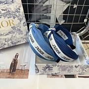 Fortok Dior Denim Headband Light Blue/ Dark Blue - 1