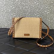 Fortok Valentino Raffia And Leather Crossbody Bag 22.5x15.5x6cm - 4