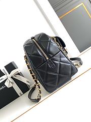 Fortok Chanel 24A Bowling Bag Black 21x33x15cm - 5