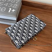 FortoK Dior Pochette Saddle Toile Jacquard Dior Oblique Blue 22cm - 5