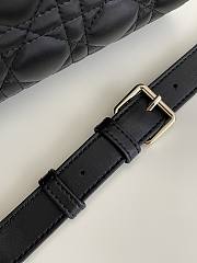 Fortok Dior Dioramour Mini Lady Dior Bag Black Cannage Lambskin 20x8x17cm - 2