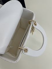 Fortok Dior Dioramour Mini Lady Dior Bag White Cannage Lambskin 20x8x17cm - 2