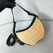 Fortok Prada Arque Wicker Bag Black 1BC202 22.5x18.5x6cm - 3