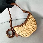 Fortok Prada Arque Wicker Bag Brown 1BC202 22.5x18.5x6cm - 6