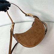 Fortok Prada Arque Suede Bag Brown 1BC194 22.5x18.5x6cm - 4