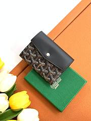 Fortok Goyard Tri-fold Short Wallet Black 12×2.5×9.3cm - 1