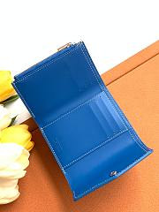 Fortok Goyard Tri-fold Short Wallet Blue 12×2.5×9.3cm - 6
