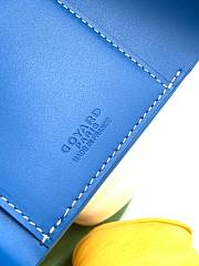 Fortok Goyard Tri-fold Short Wallet Blue 12×2.5×9.3cm - 4