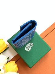 Fortok Goyard Tri-fold Short Wallet Blue 12×2.5×9.3cm - 3