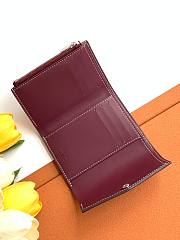 Fortok Goyard Tri-fold Short Wallet Burgundy 12×2.5×9.3cm - 6