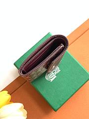 Fortok Goyard Tri-fold Short Wallet Burgundy 12×2.5×9.3cm - 3