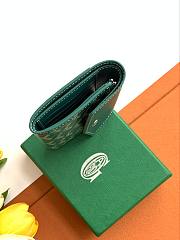 Fortok Goyard Tri-fold Short Wallet Green 12×2.5×9.3cm - 4