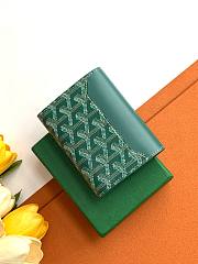 Fortok Goyard Tri-fold Short Wallet Green 12×2.5×9.3cm - 2