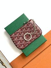 Fortok Goyard Senat Nano Key Case Burgundy 13x1x9cm - 1