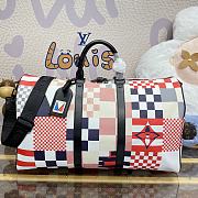 Fortok Louis Vuitton Keepall Bandoulière 50 Bag Red/Blue M11674 50x29x23cm - 1