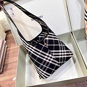 Fortok Burberry Black Off Check Shoulder Bag 26.5x 13.5x46.5cm - 1