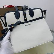 Fortok Burberry Brown Medium Soft Canvas & Leather Belt Tote Bag 35x15x31cm - 6