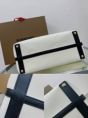 Fortok Burberry Brown Medium Soft Canvas & Leather Belt Tote Bag 35x15x31cm - 5