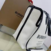 Fortok Burberry Brown Medium Soft Canvas & Leather Belt Tote Bag 35x15x31cm - 4