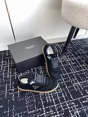 Fortok Prada Trail Faded Suede Sneakers Dark Black - 2