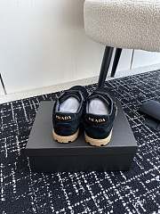Fortok Prada Trail Faded Suede Sneakers Dark Black - 3