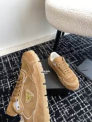 Fortok Prada Trail Faded Suede Sneakers Brown - 3