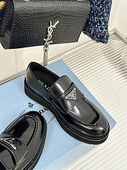 Fortok Prada Classic Triangle Logo Loafers Black - 2