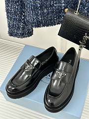 Fortok Prada Classic Triangle Logo Loafers Black - 3