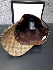 Fortok Gucci Original GG Canvas Baseball Cap With Web Beige / Black - 3