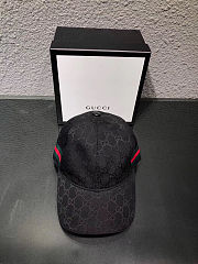 Fortok Gucci Original GG Canvas Baseball Cap With Web Beige / Black - 6