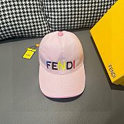 Fortok Fendi Colorful Embroidery Baseball Cap in Pink - 1