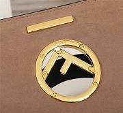 Fortok Fendi Kan I F Leather Bag in Dark Blue 25x18cm - 3