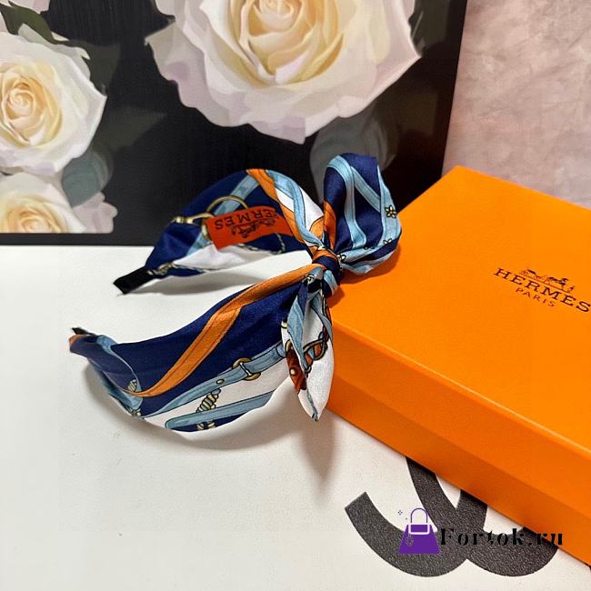 Fortok Hermes Bow Headband Blue - 1
